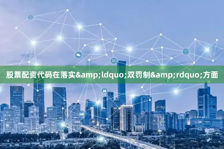 股票配资代码在落实&ldquo;双罚制&rdquo;方面